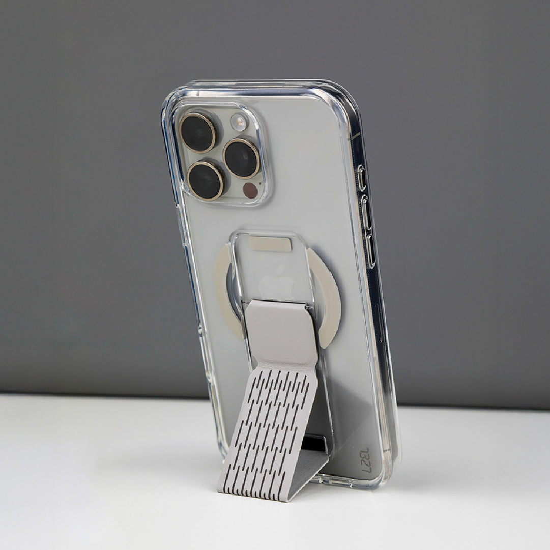LZEL Clearmag Kickstand Clear Strap Magsafe With Enhanced Edge Protection Case For iPhone 16 Pro