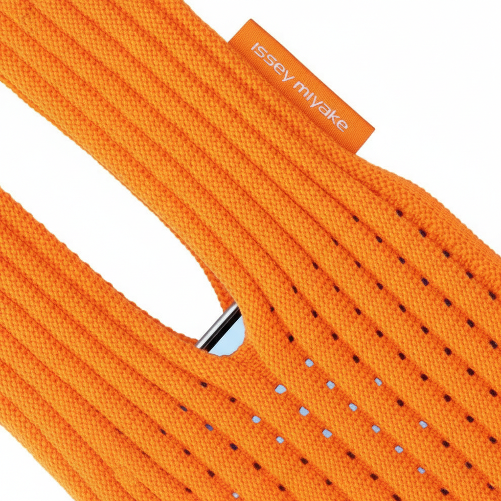 Phone Pocket with Strap â€“ Stretch Knit Wearable iPhone Holder 80 cm | Mandarin