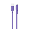 LZEL Celeris Silox CXL Soft Silicone USB-A to USB-C Cable, 480Mbps, 15W Max, 2m | Purple