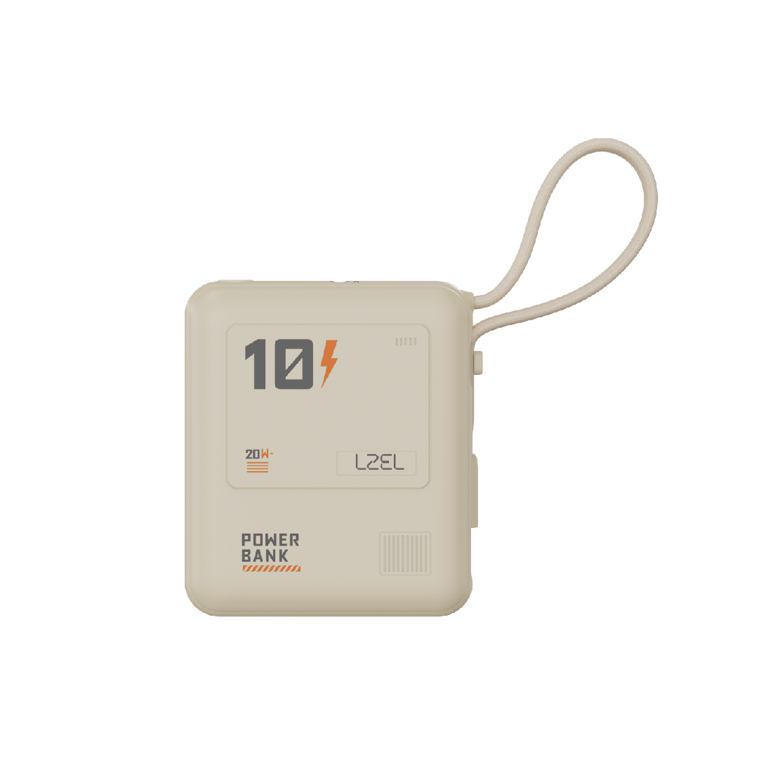 LZEL Zenoflex Surge10 10000Mah 20W Max Pd Power Bank Supports Type-C | Cream