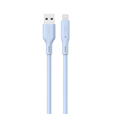 LZEL Celeris Silox CXL Soft Silicone USB-A to Lightning Cable, 480Mbps, 15W Max, 1m