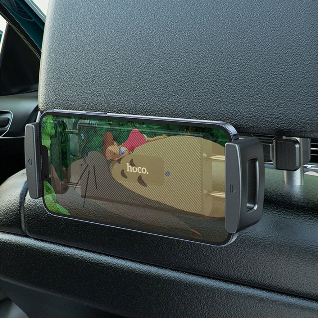 HOCO CA121 Adjustable Headrest Car Holder for Phone & Tablet - Black