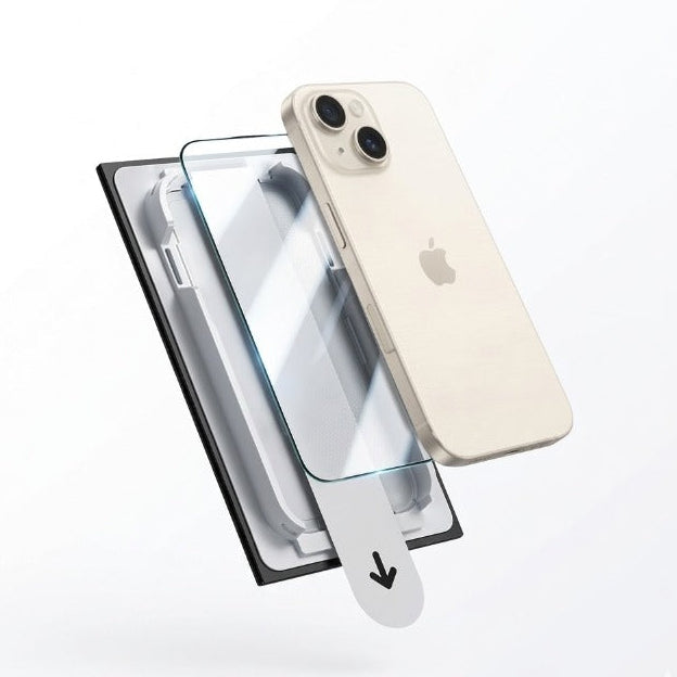 Asli Global E-Touch Shield Premium Glass With Applicator for iPhone 15 / 16