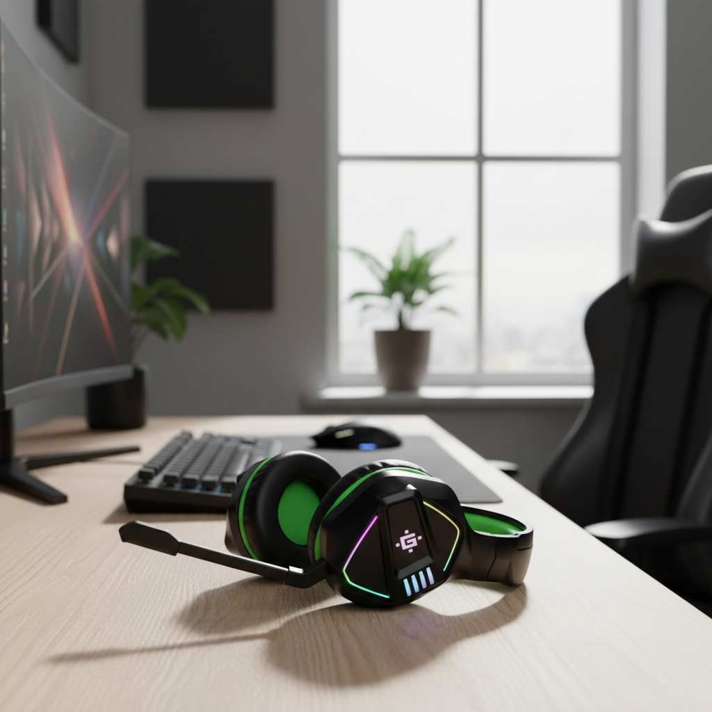 Defender Gaming HeadPhones With 3.5mm Jack | Black Green
