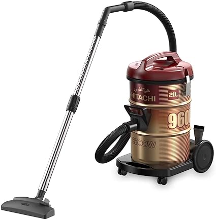 Hitachi Drum Vacuum Cleaner 2200W 21L | Burgundy Red