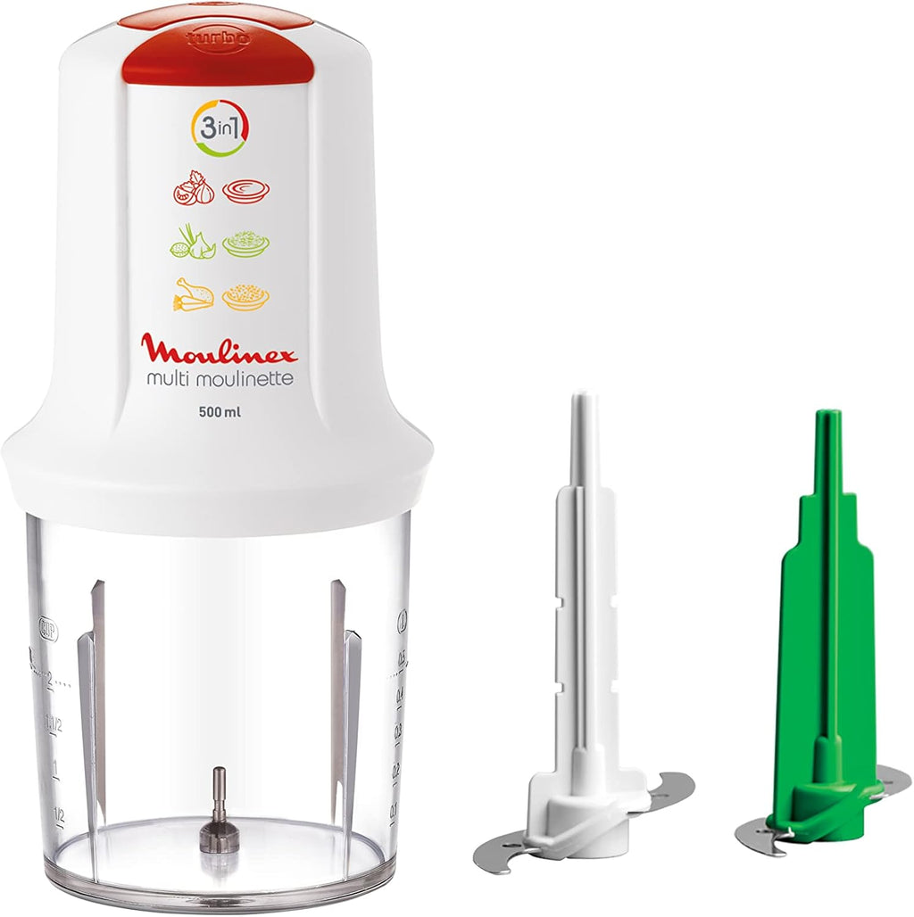 Moulinex Vegetable Chopper  Multi Moulinette 2 Speeds Mini  Chopper 400W 500 ml