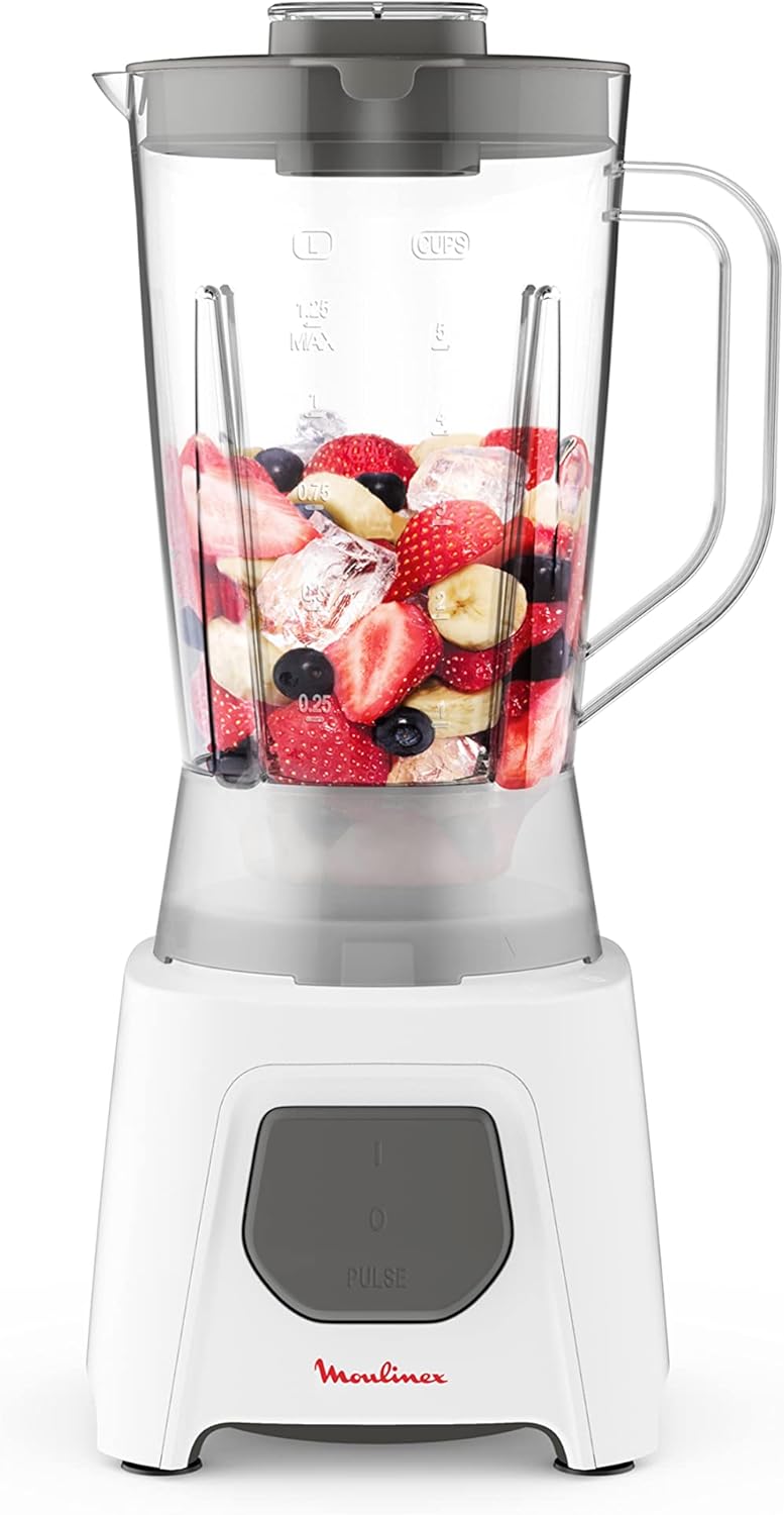 Moulinex Blendeo+ Blender 450â€¯W â€“ 1.5â€¯L Jar, Ice-Crush Technology, Plus Grinder & Chopper Accessories