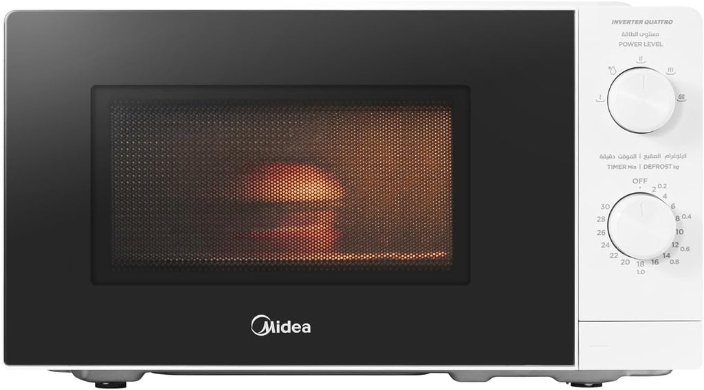Midea 20L Solo Microwave Oven, 700W, 5 Power Levels |White