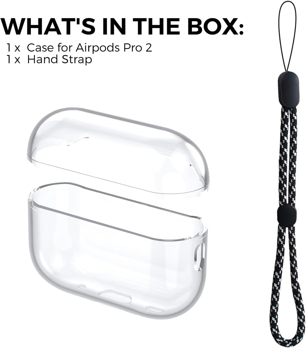 AHASTYLE AirPods Pro 2 Case Silicone Protective Cover | Clear