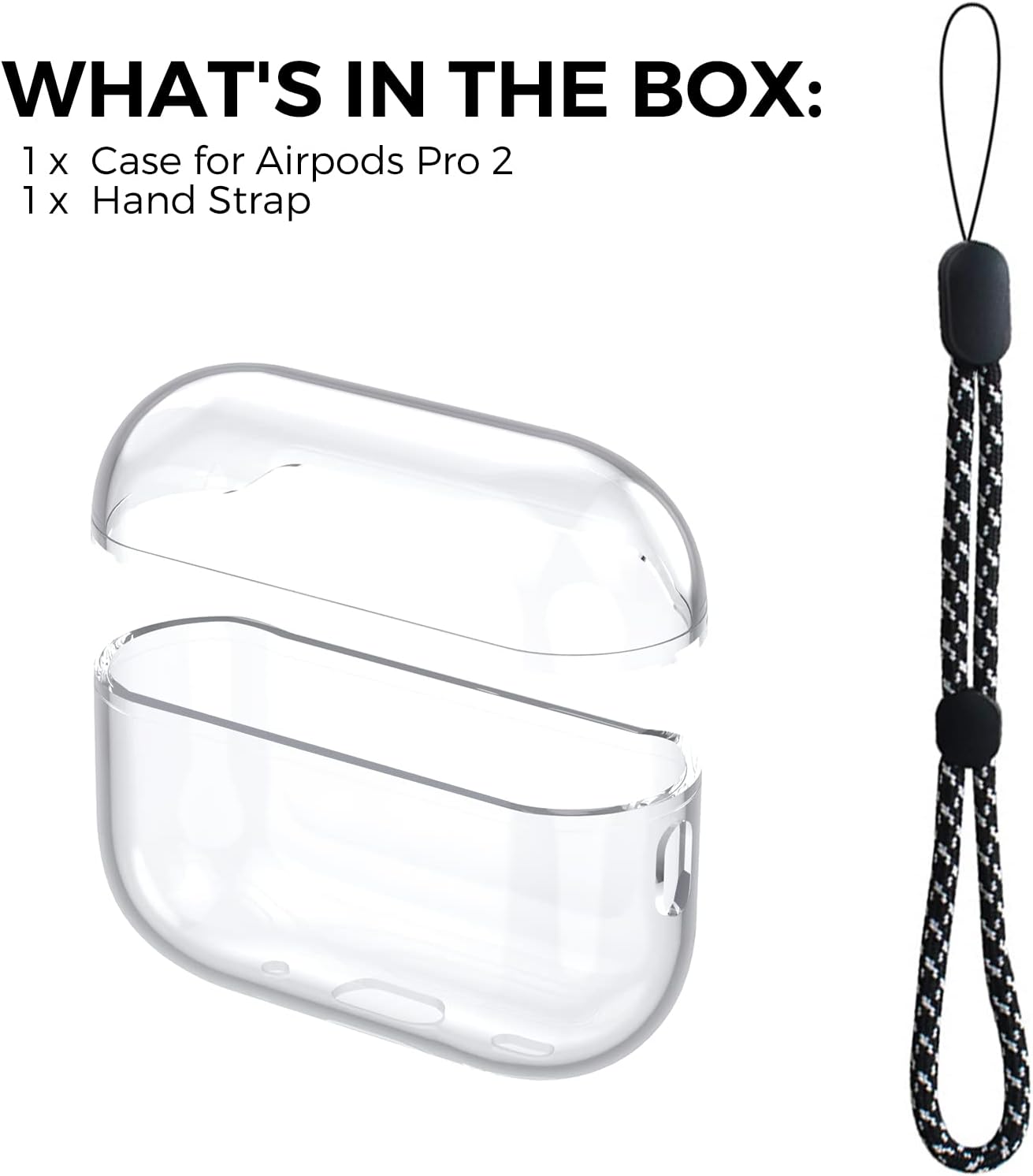 AHASTYLE AirPods Pro 2 Case Silicone Protective Cover | Clear