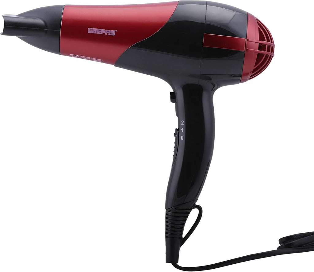 Geepas Hair Dryer & Straightener Combo â€“ Ceramic, Red