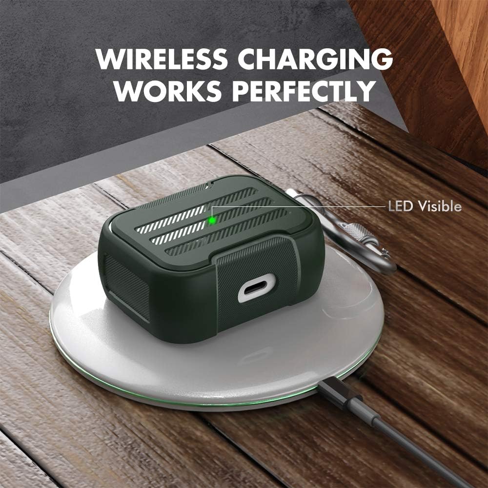 Ahastyle Airpods 3 Protection Rugged Armor Case | Dark Green