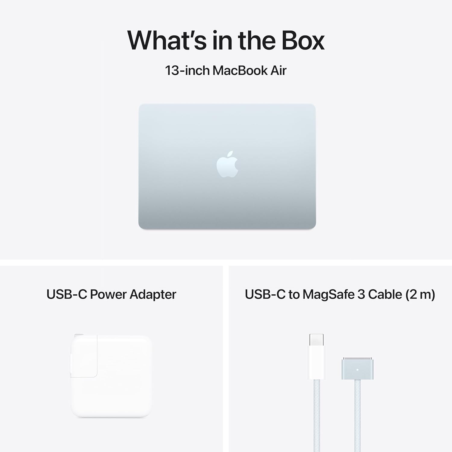 Apple 2025 MacBook Air 13-inch Laptop M4 Chip, 13.6-inch Liquid Retina Display, 16GB Unified Memory, 512GB SSD Storage | Sky Blue
