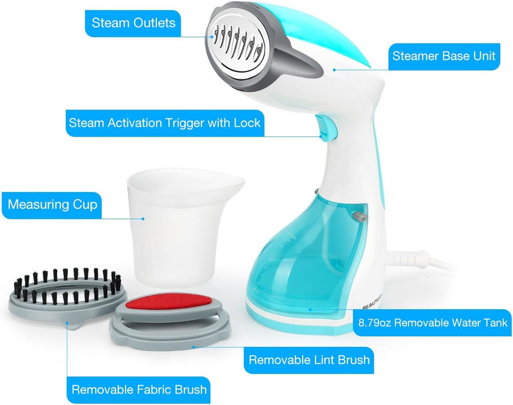 Black & Decker Handy Garment Steamer, 1200 Watt | White