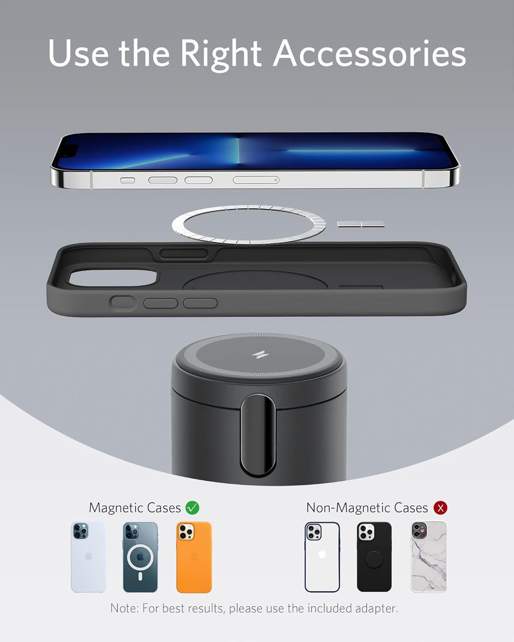 Anker Magnetic Wireless Charger 623 (MagGo) | Black