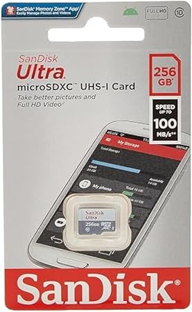 Sandisk Ultra Micro SD Memory Card 256GB 100MB/s