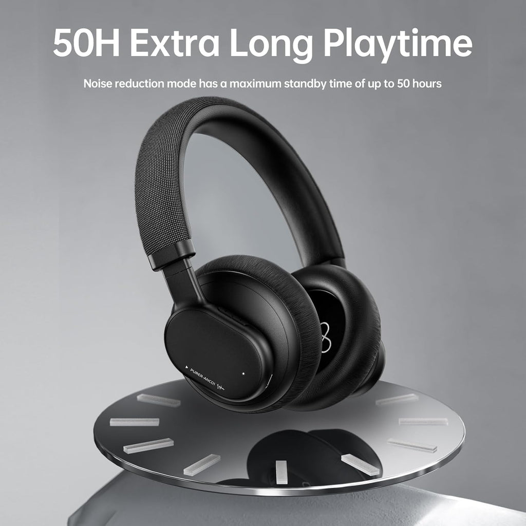 FingerTime Active Noise Cancelling Bluetooth Headset | Black