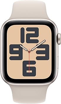 Apple Watch SE GPS 44mm Starlight Aluminum Case with Starlight Sport Band - M/L