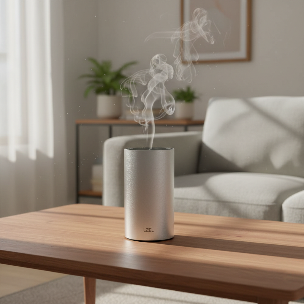 LZEL Aroma Diffuser Aromavista Elite Mini Essential Oil Diffuser Waterless Nebulizer Aroma Diffuser, 2000mah | Silver