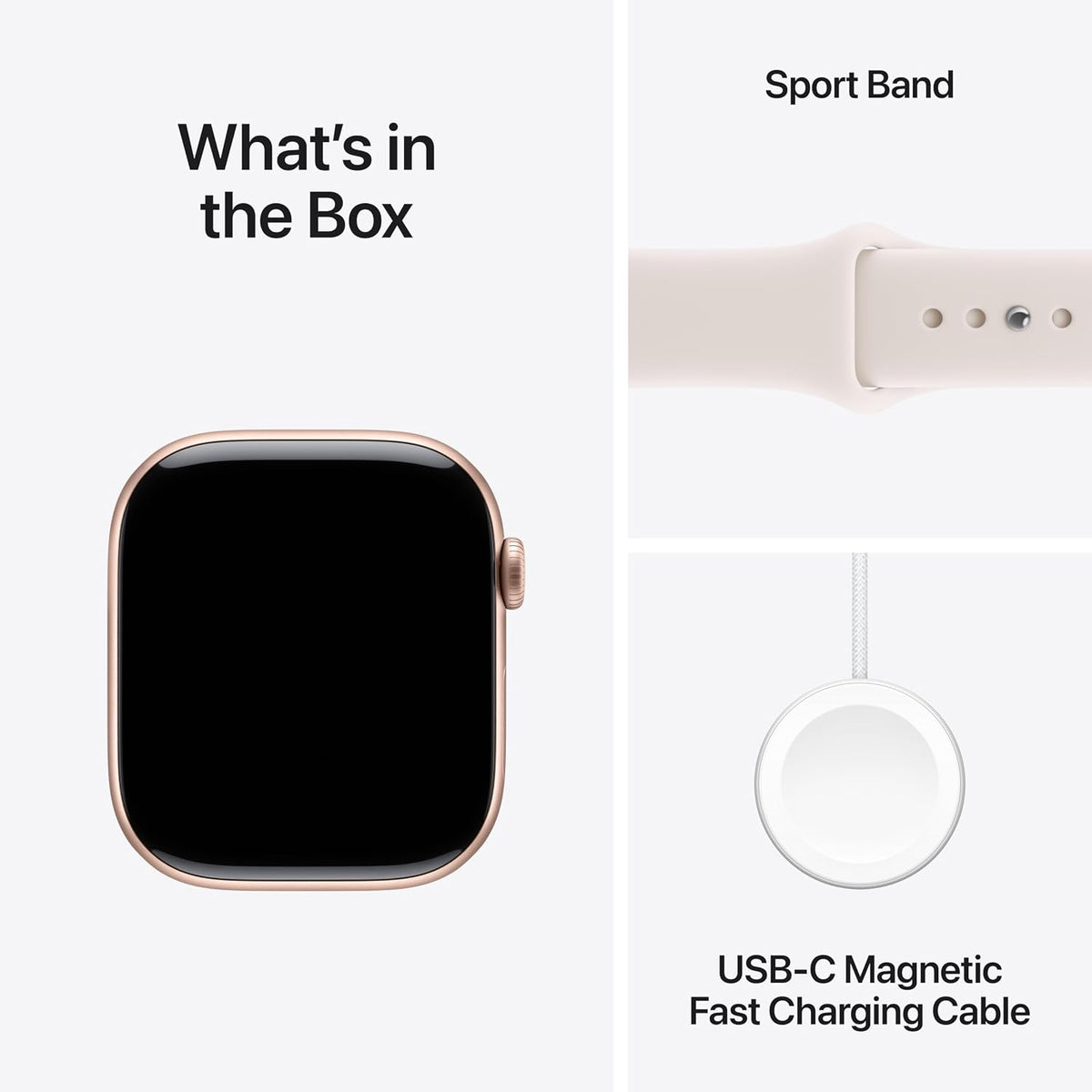 Apple Watch Series 11 GPS + Cellular 42mm, Rose Gold Aluminum Case with Light Blush Sport Band â€“ S/M