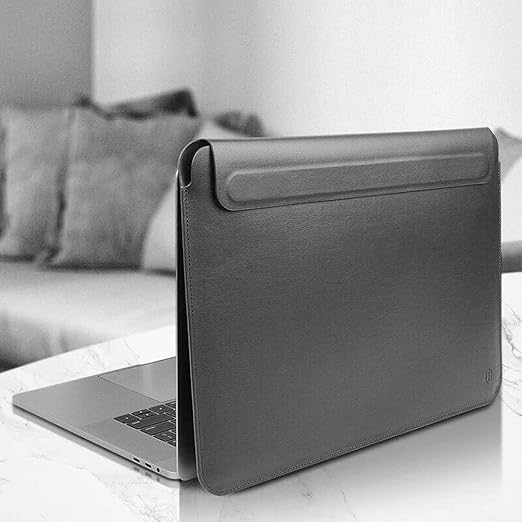 WIWU Genuine Leather Sleeve For Macbook 12 and Laptop | Black