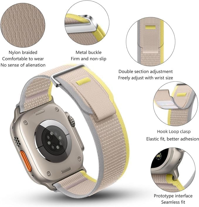Apple Watch Band 38/40/41MM | Gray / Yellow