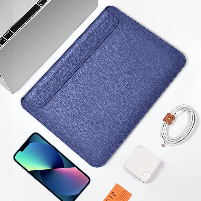 Wiwu Genuine Leather Sleeve For Mac 12 And Laptop | Navy Blue