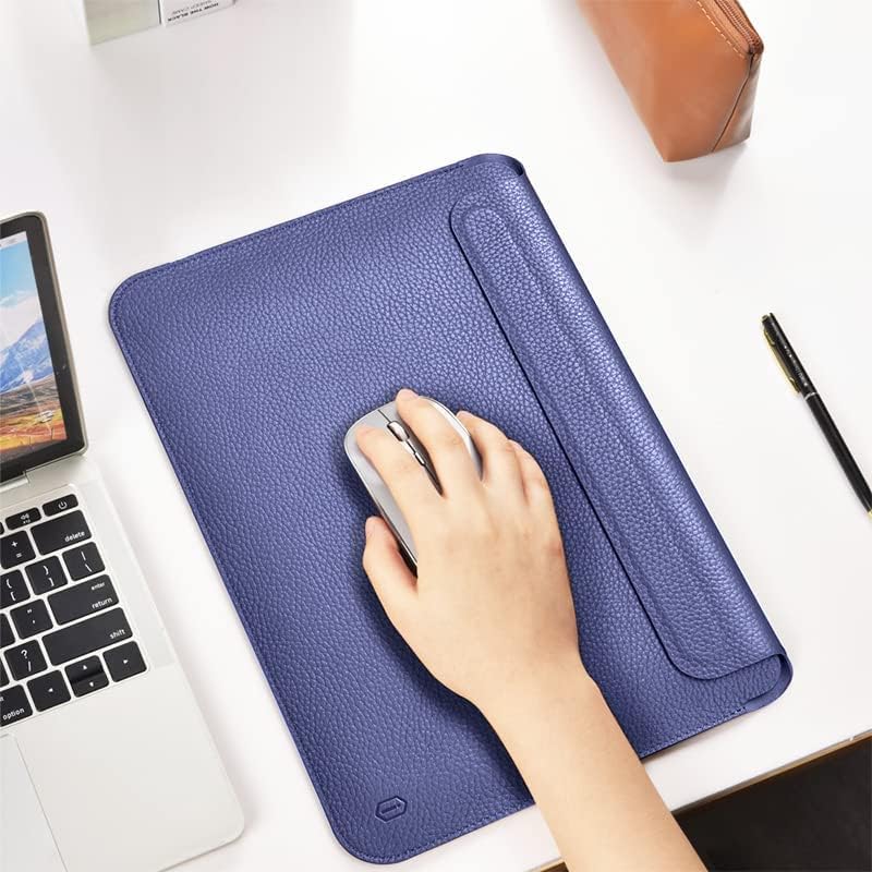 Wiwu Genuine Leather Sleeve For Mac 12 And Laptop | Navy Blue