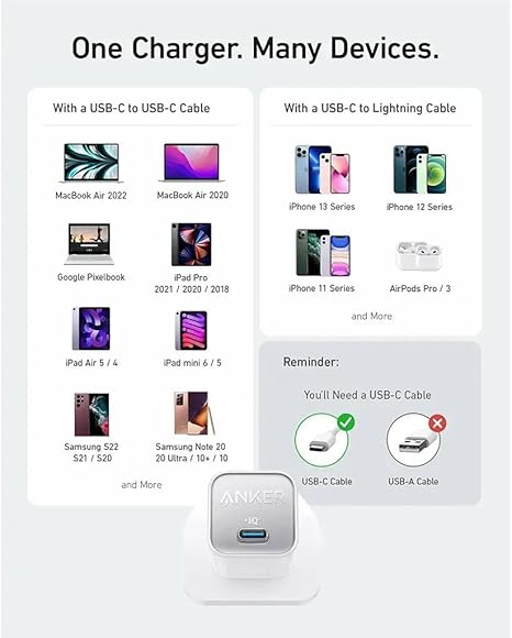 Anker 511 Nano 3 Charger 30W | White