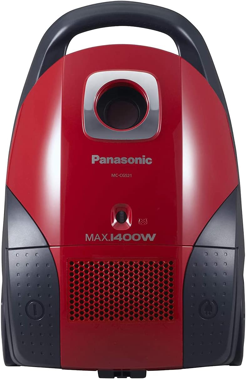 Panasonic Vacuum Cleaner 1400W, 4 L Dust Bag Capacity (MC-CG521R747) | Red/Black
