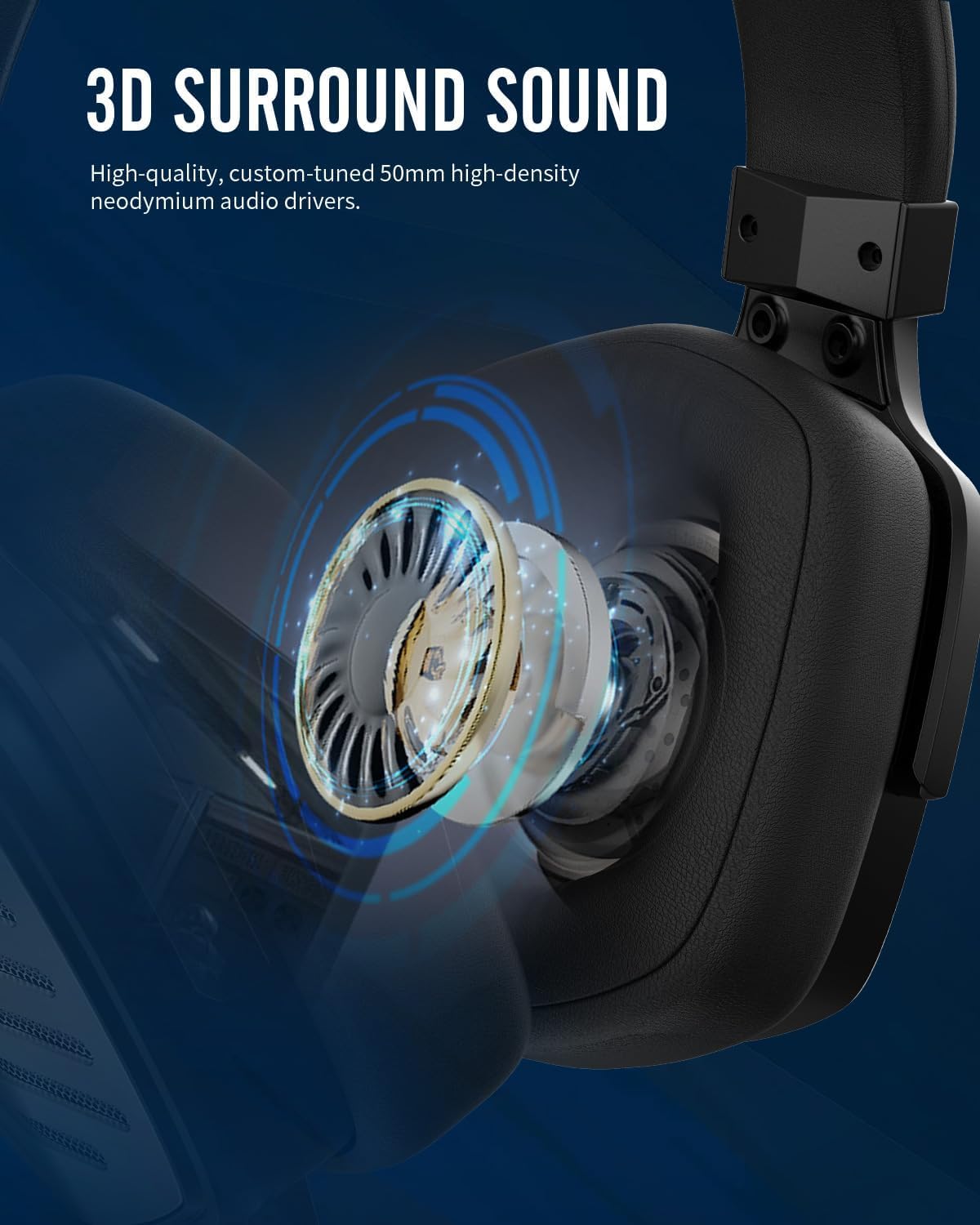 XIBERIA Wireless Headphone Gaming Headset with Base Station