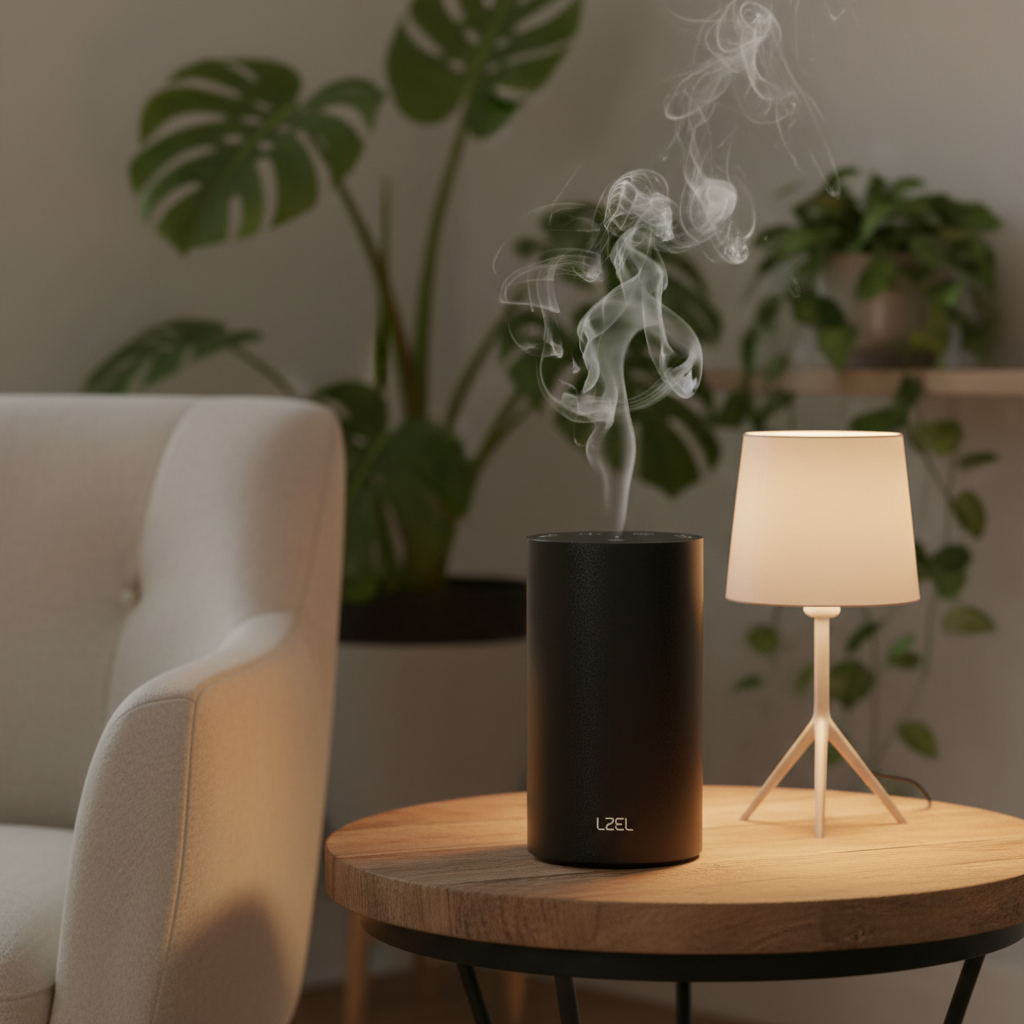 LZEL Aroma Diffuser Aromavista Elite Mini Essential Oil Diffuser Waterless Nebulizer Aroma Diffuser, 2000mah | Black