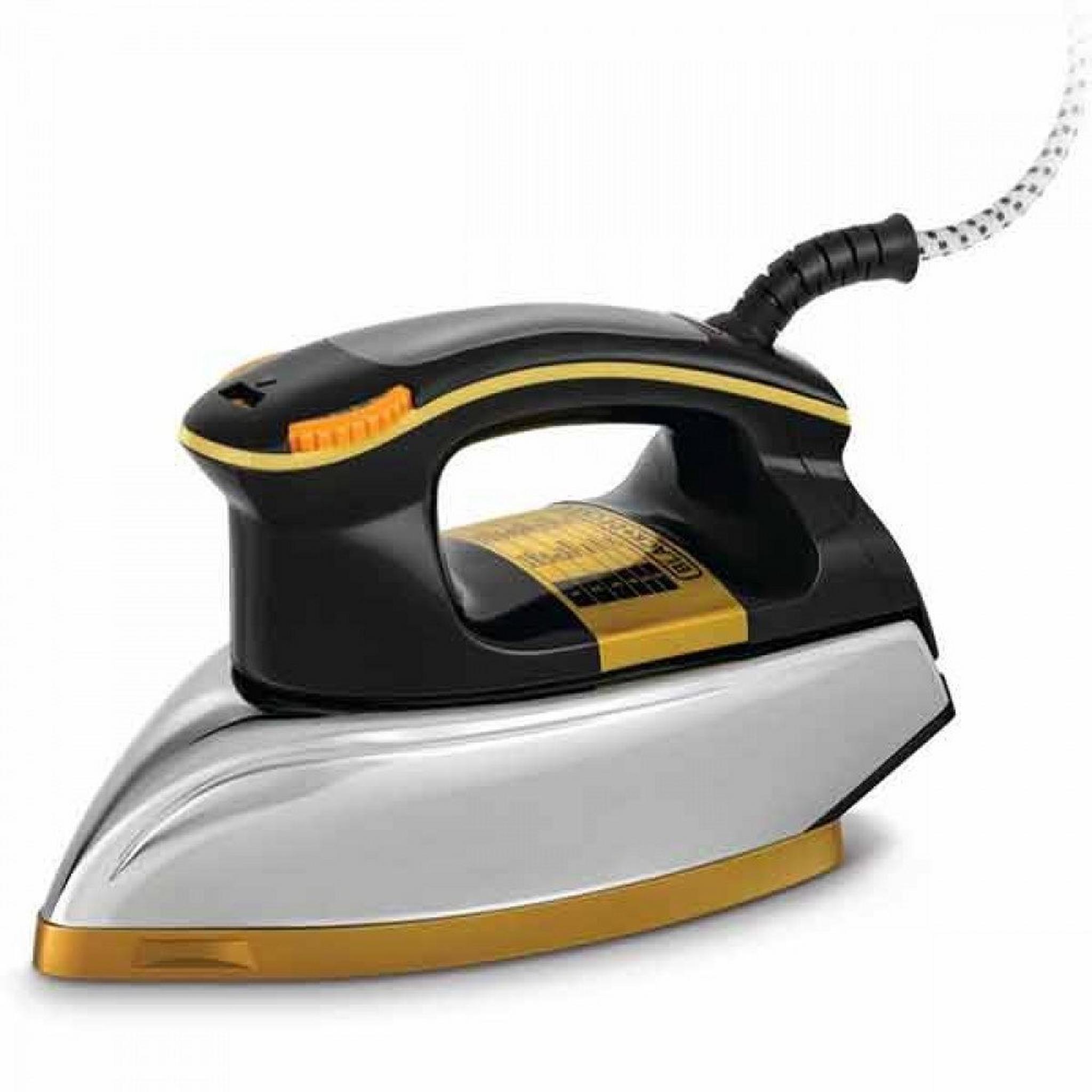 Black & Decker 1200W Heavy Weight Dry Iron | Black / Gold