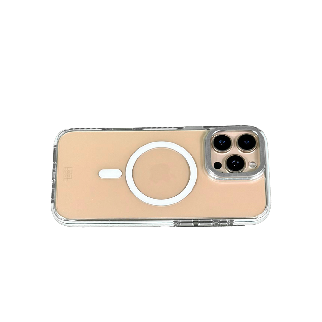 LZEL iPhone 16 Pro Armor Clear Case With MagSafe | Silver