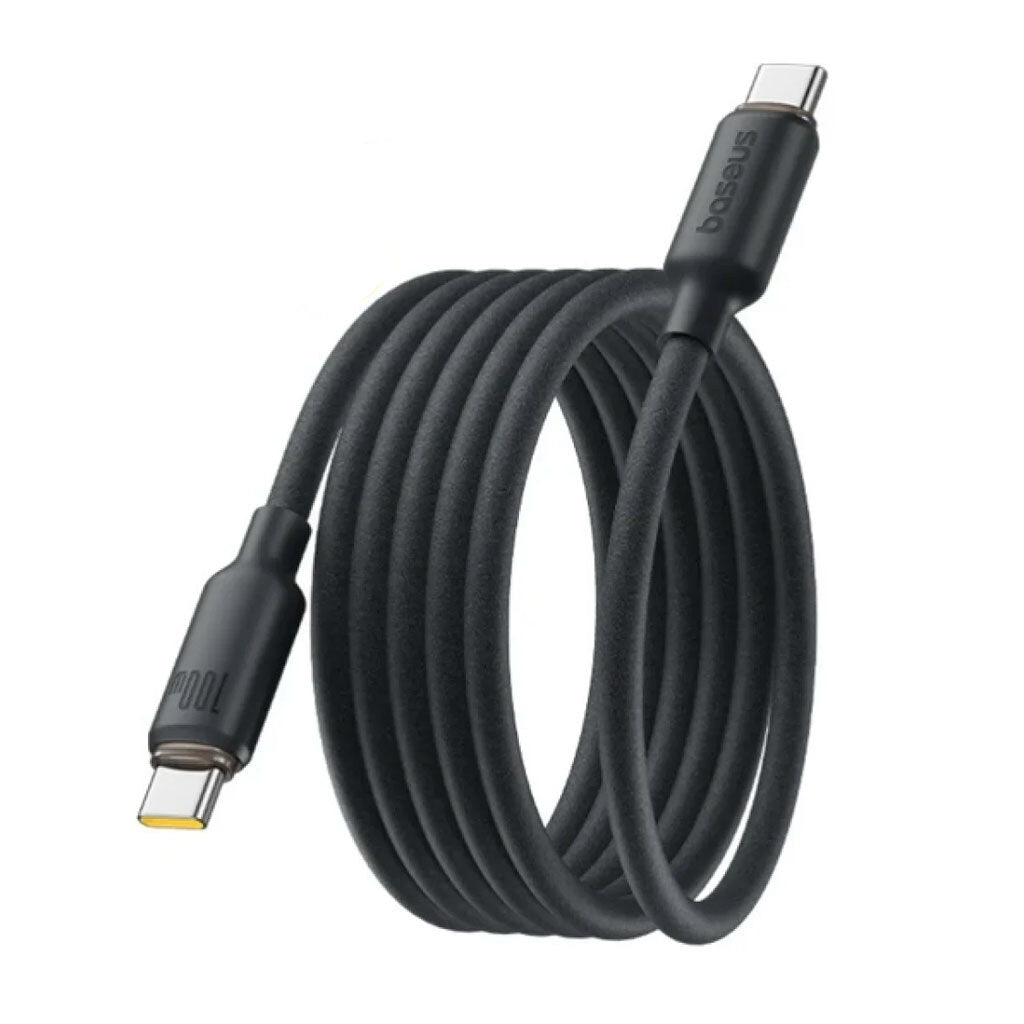 Baseus Foamed Silicone Fast Charging Data Cable USB-C to USB-C 100W 1m | Comic Black