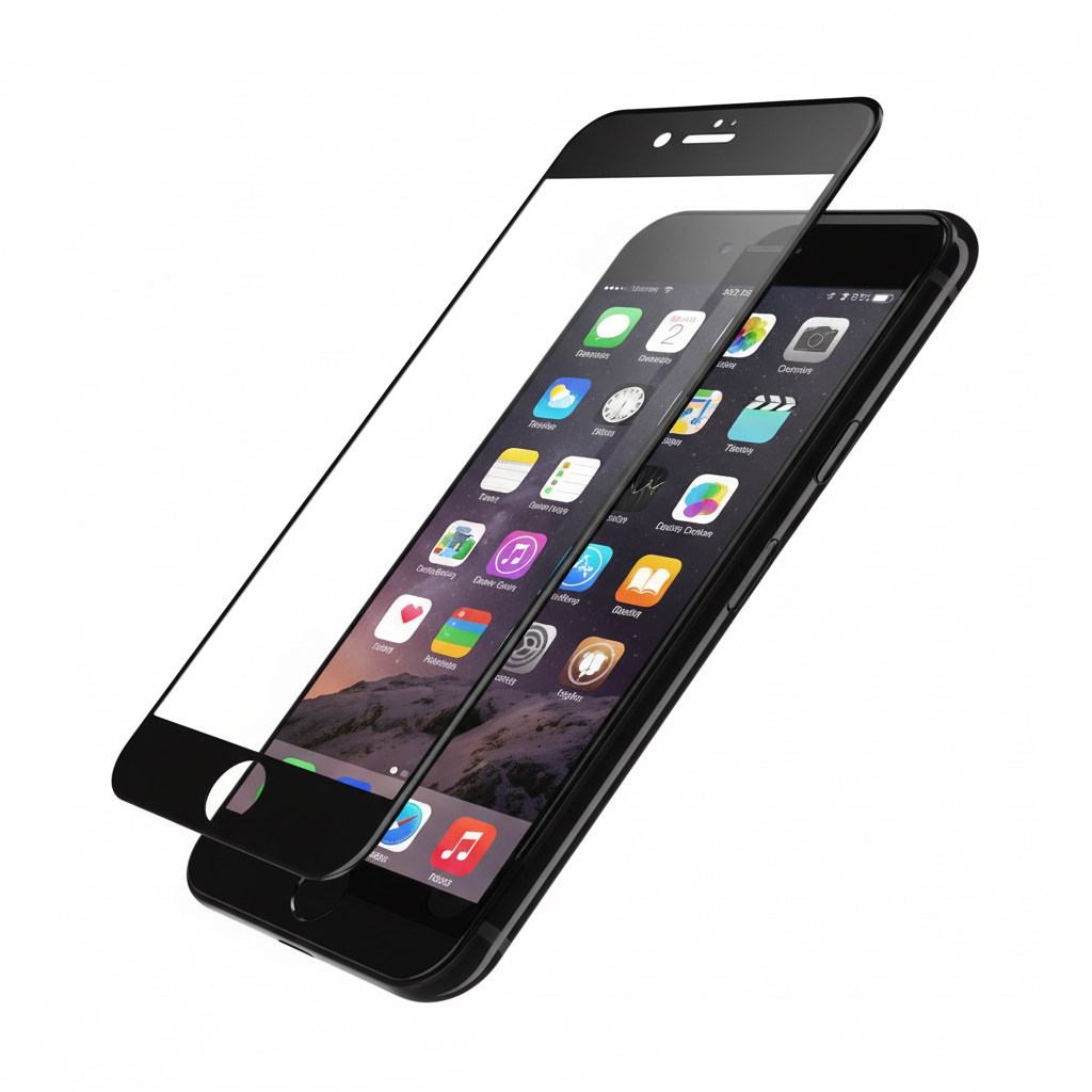 Anank IPhone 7/8 2.5D Glass With Black Frame