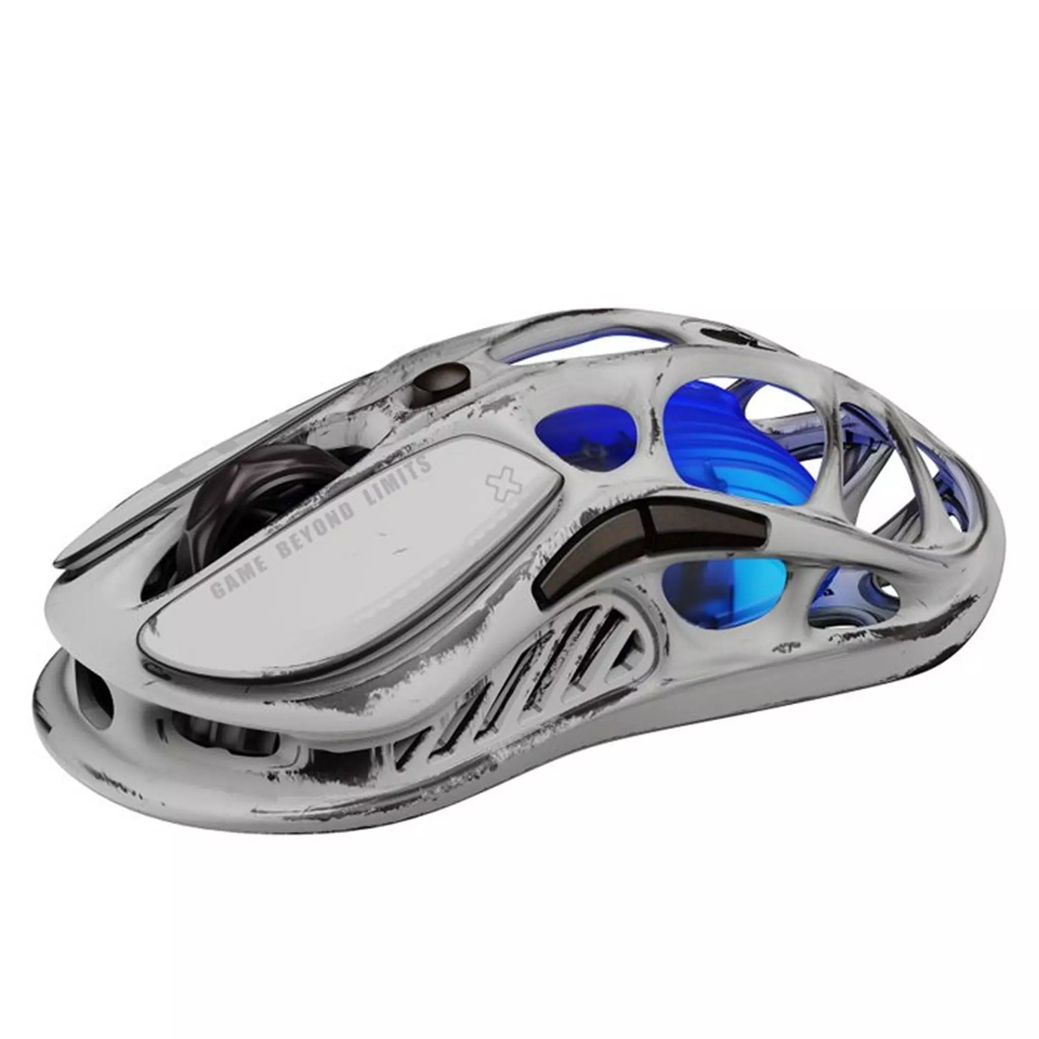 GravaStar Mercury M1 Pro Wireless Gaming Mouse - Battle Worn Silver Mist Version with 4K Dongle