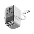 Momax 1-World+ Flow 4-Port Travel Charger With Built-In USB-C Cable 35W