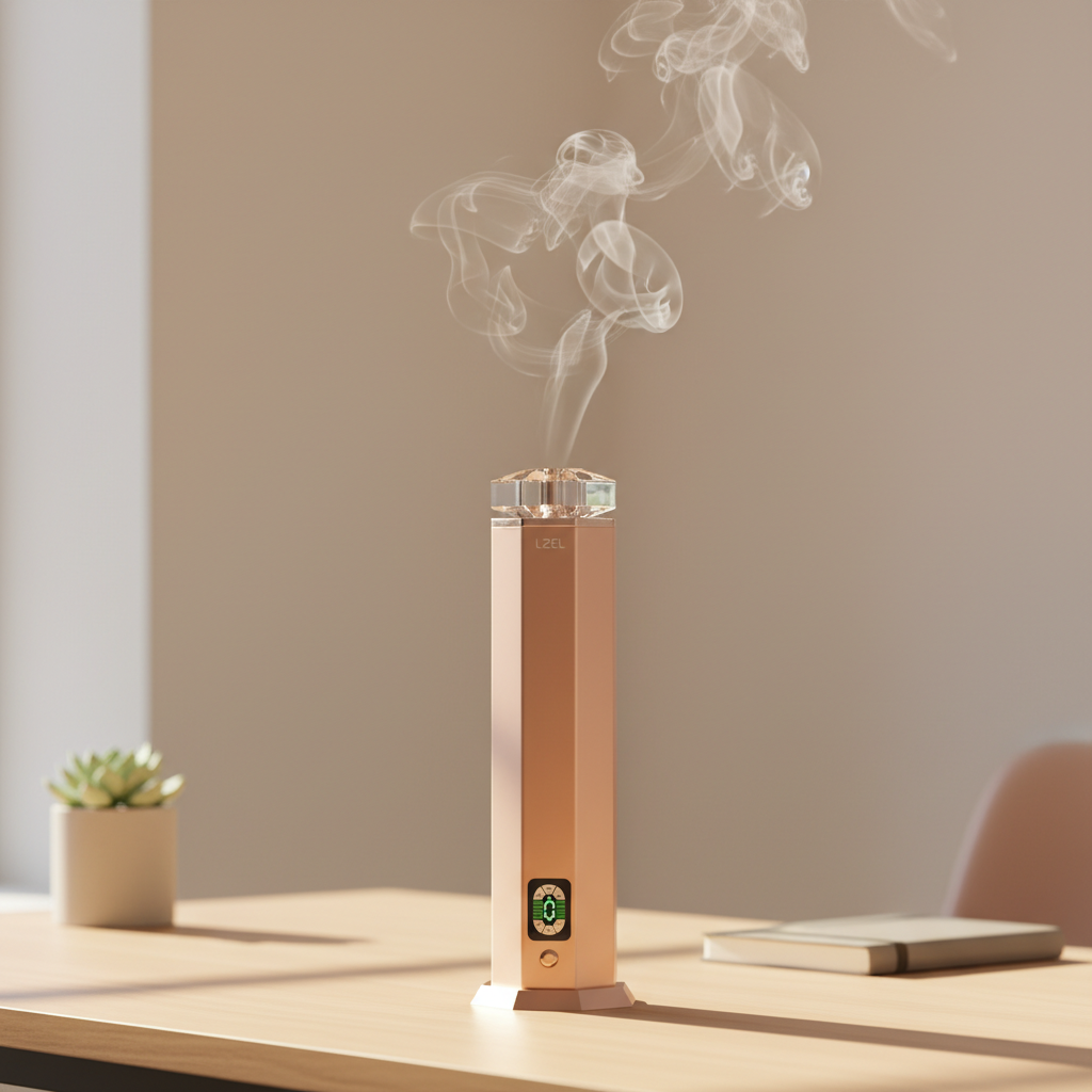 LZEL Aroma Diffuser Aromavista Essence Premium Scent Diffuser Led Display - Cold Air Diffusion Tech - 120 Ml | Gold