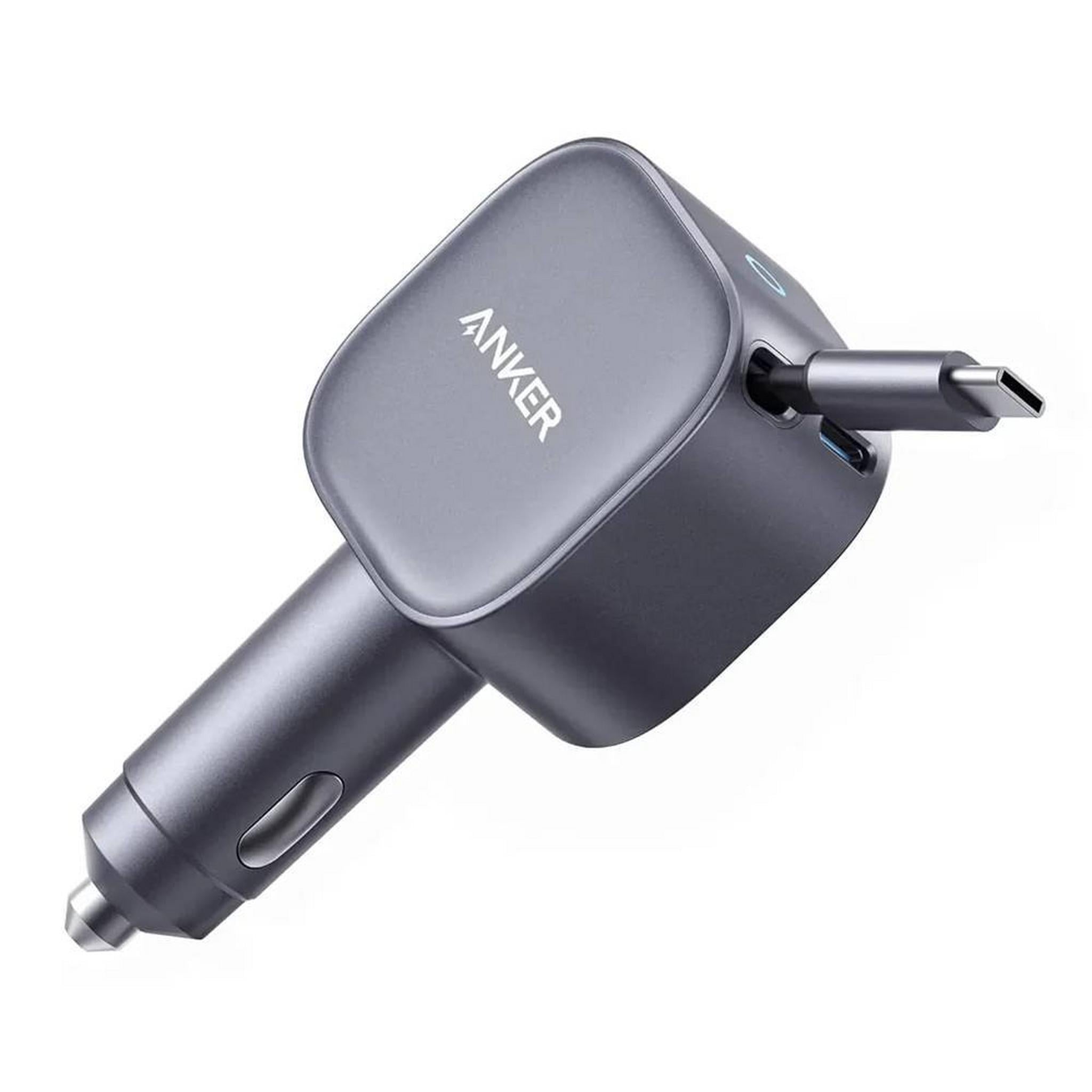 Anker 75W Car Charger with USB-C Cable | Silver