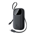 Baseus EnerFill FC31 Qpow3 Digital Display Power Bank with 2 Built-in USB-C Cables 10000mAh 45W | Cosmic Black