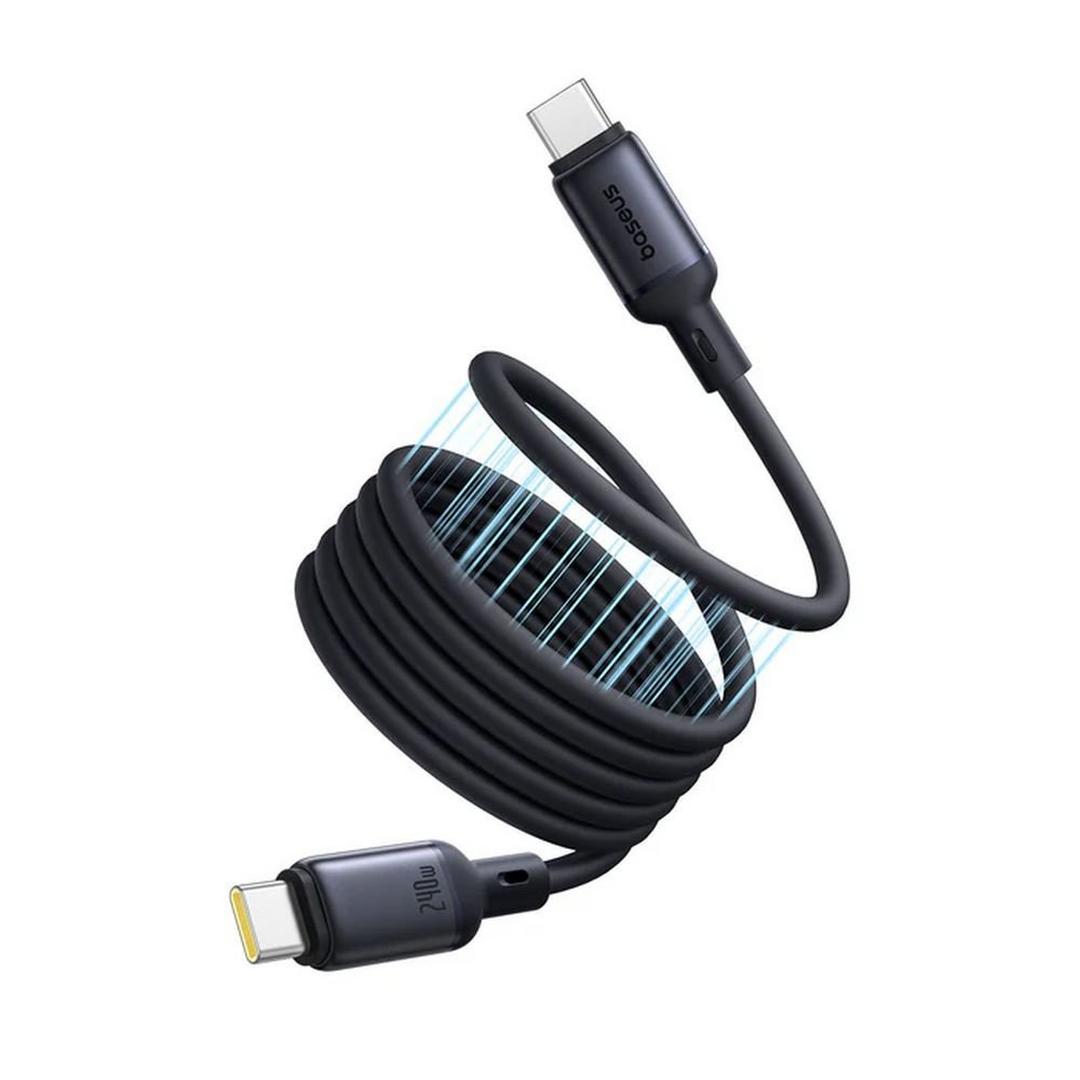 Baseus PicoGo Magnetic Liquid Silicone Fast Charging Cable USB-C to USB-C 240W 1m | Cosmic Black