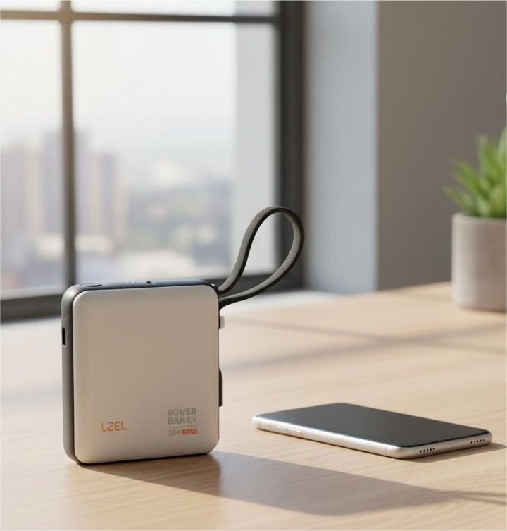 LZEL ZenoFlex Volt Mini 10000mAh PD Power Bank â€“ 20W Output / 18W Input | White