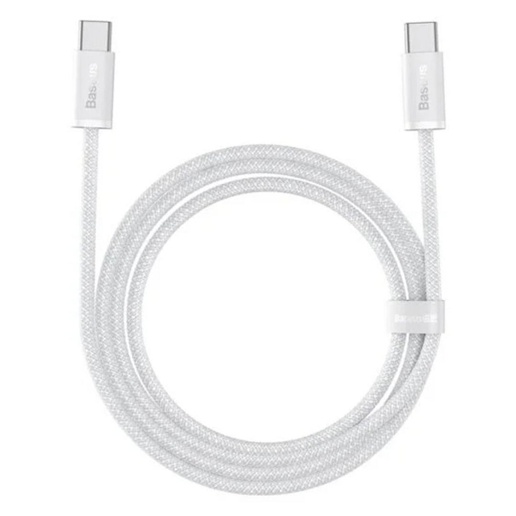 Baseus New Braided Fast Charging Cable USB-C to USB-C 100W 2m | White