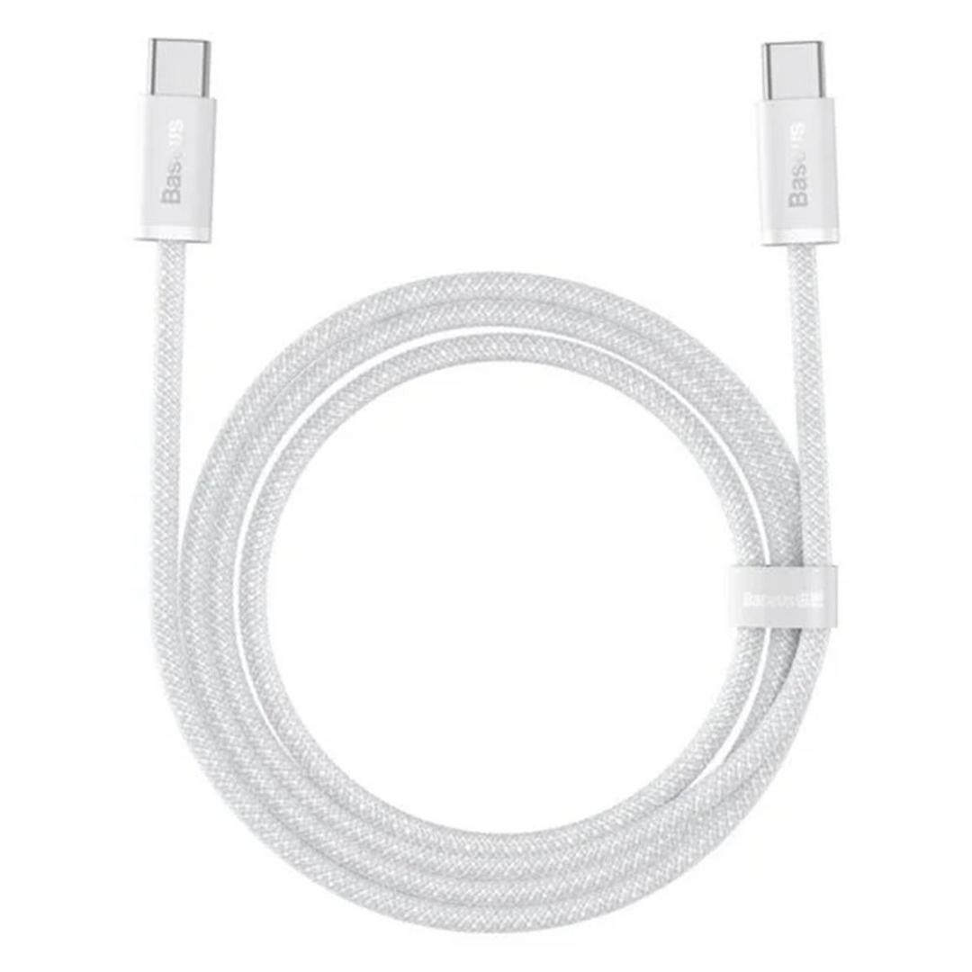 Baseus New Braided Fast Charging Cable USB-C to USB-C 100W 2m | White