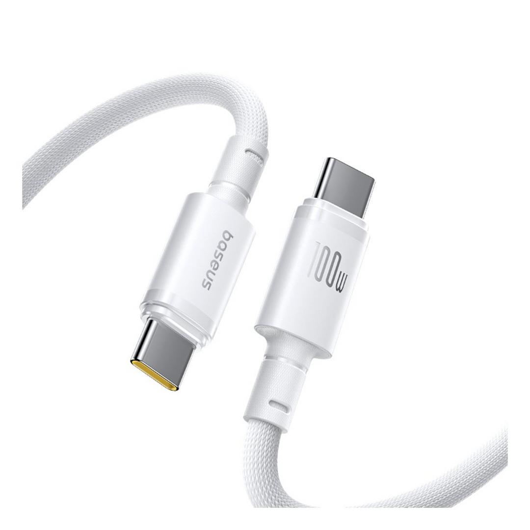 Baseus New Braided Fast Charging Cable USB-C to USB-C 100W 1m | White