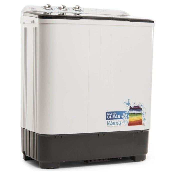 Wansa Twin Tub Washing Machine, 5Kg Washing Capacity | White