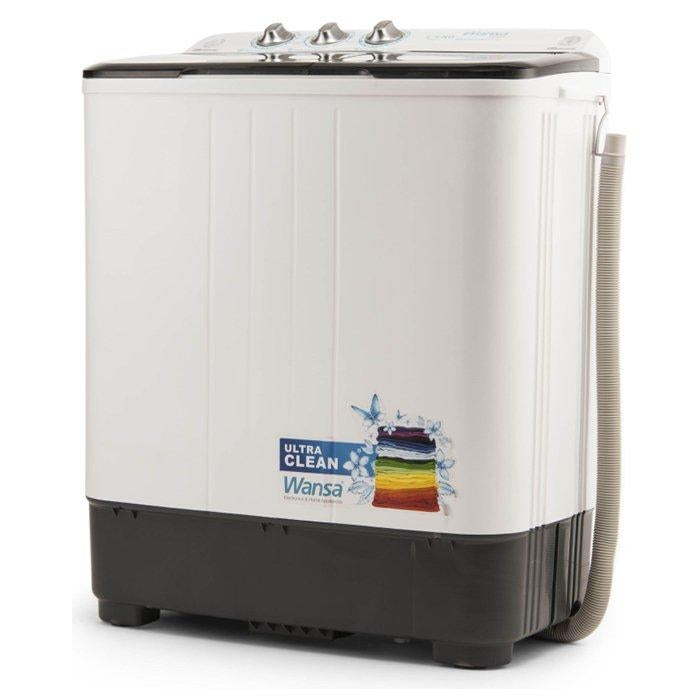 Wansa Twin Tub Washing Machine, 5Kg Washing Capacity | White