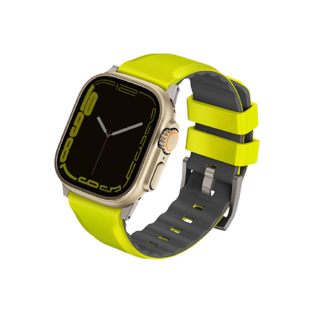 Uniq Linus Airosoft Silicone Strap For Apple Watch 49/45/44/42mm | Lime Green