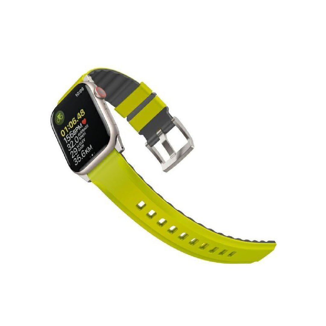 Uniq Linus Airosoft Silicone Strap For Apple Watch 49/45/44/42mm | Lime Green